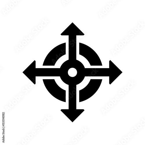 Directional arrows icon for navigation and user interface design  