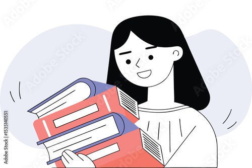 National book lovers day august 9th celebration design featuring a smiling character