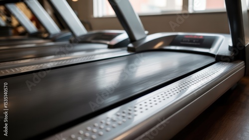 Row of Treadmills in a Gym Setting