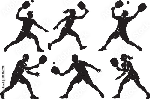 Dynamic Ping Pong Vector Pack | Sporty Table Tennis Graphic Set

