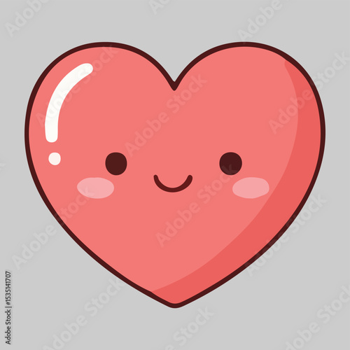 Cute Cartoon Heart Illustration