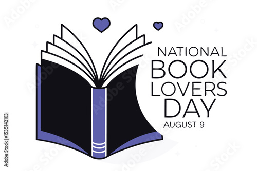 National book lovers day open book icon vector graphic design
