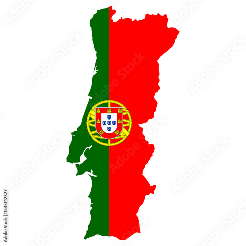 map of Portugal flag