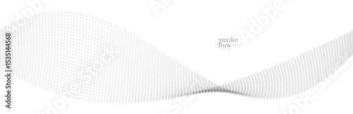 Abstract vector smoke background, wave of flowing circles particles, light grey abstract illustration, smooth and soft design, relaxing image.