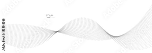 Abstract vector smoke background, wave of flowing circles particles, light grey abstract illustration, smooth and soft design, relaxing image.