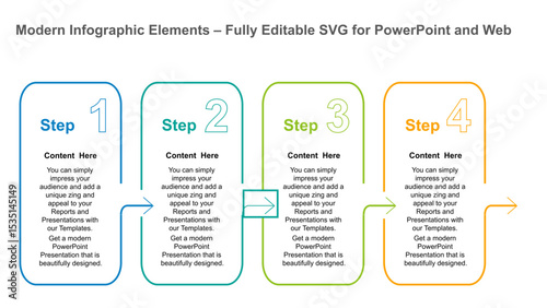 Modern Infographic Elements – Fully Editable SVG for PowerPoint, Web, Illustrator, and most vector-based applications. Ideal for presentations, infographics, and business slide designs.