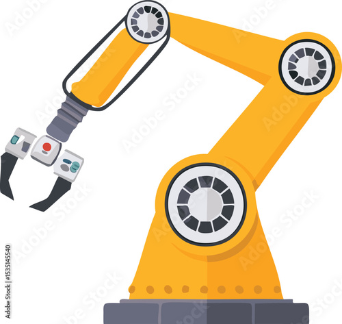 robotic control technology industry vector illustration