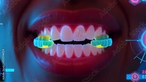 Invisalign braces or invisible retainer make bite correction. Medically accurate 3D animation