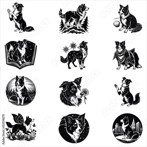 Border Collie Dog Svg 