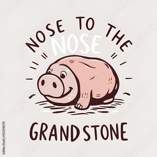 Nose to the grindstone - simple inspire and motivational quote. English idiom, lettering. Print for inspirational poster, t-shirt, bag, cups, card, flyer, sticker, badge. Cute and funny vector sign