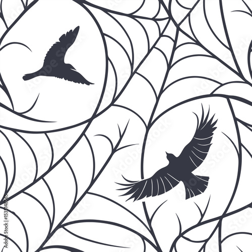 A seamless Vector style, Broken Line Mesh - Intersecting thin line segments in random, jagged patterns