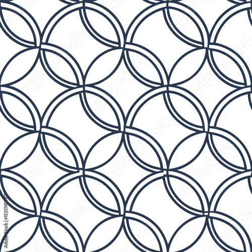 Seamless vector, . Techno Mesh Circles - Interwoven digital circles creating a glowing, net-like structure