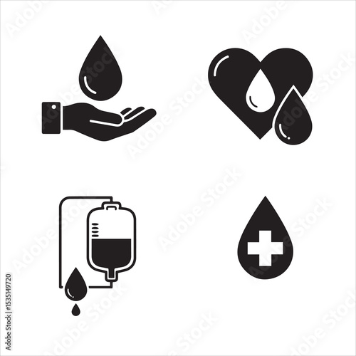  blood doner Icon design with white background 