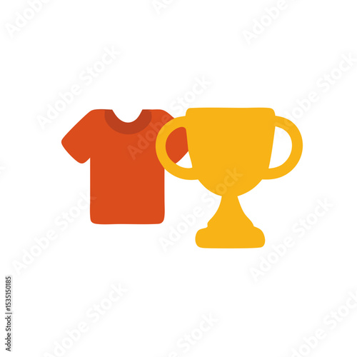 A shiny golden trophy symbolizing victory, competition, and success in sports or events.
