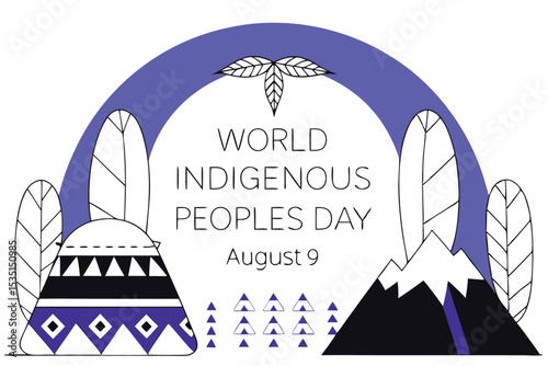 Colorful vector illustration depicting world indigenous peoples in diverse cultural attire