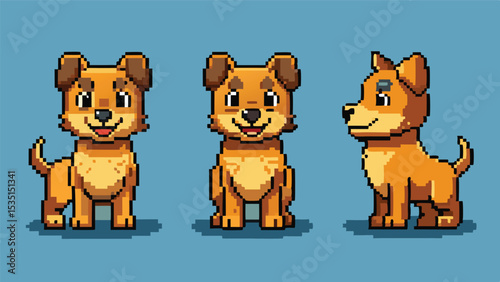 Pixel Art Dog Character
