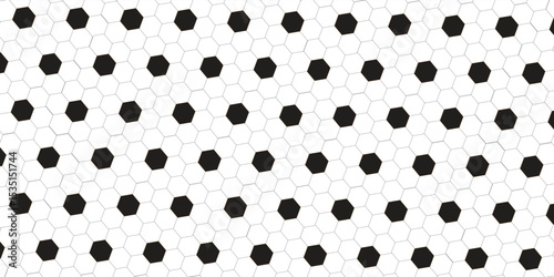 Seamless black and white hexagon pattern 10