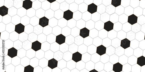 Seamless black and white hexagon pattern 10