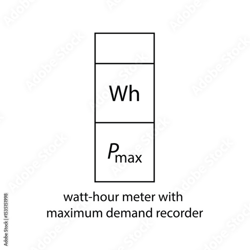 Watt Hour Meter Maximum Demand Recorder Icon