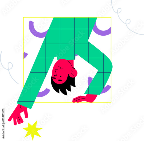 Hand-drawn cartoon flat vector illustrations, suitable for business office, shopping in malls, education and learning, and technological life