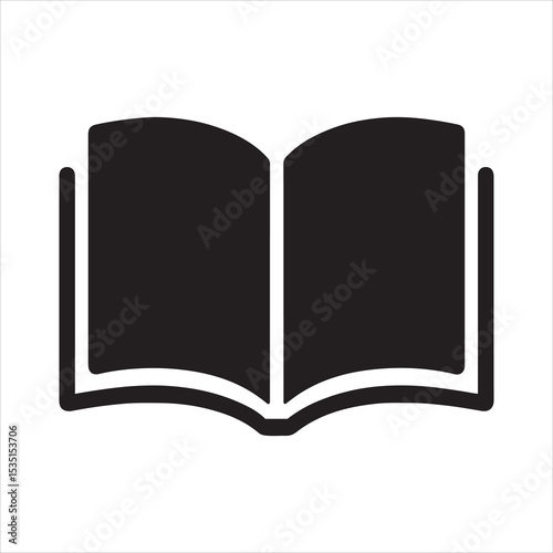 Open book Icon design with white background 