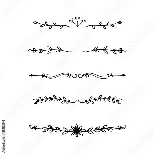 Classic line separators. Flourishes decorative dividers, book embellishment decoration ornaments, vintage vector text calligraphic boarders. text dividers doodle set. Wedding decorative elements.
