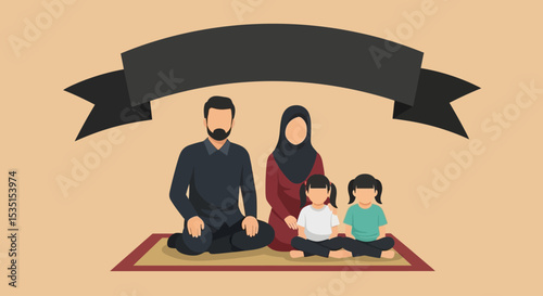 Muslim Family Togetherness A Portrait of Unity and Love