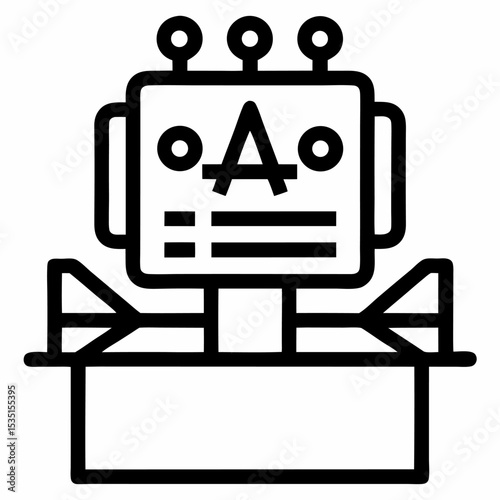 AI Image Outline: Generator Icon

