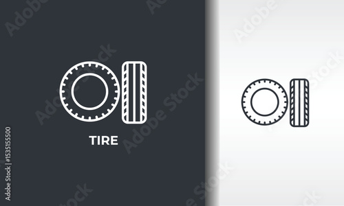 Tire Vector, Icon Or Logo Sign Isolated Symbol Illustration