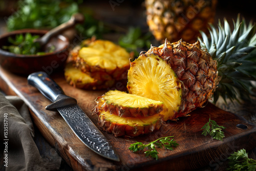 Background of assortment of Fresh tropical fruits