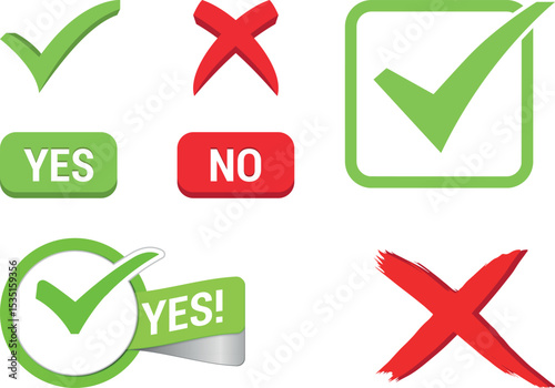 yes and no buttons