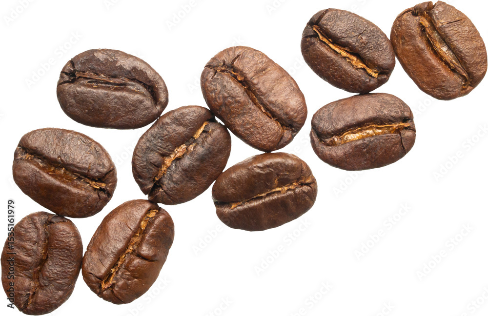Obraz premium coffee beans isolated on white background