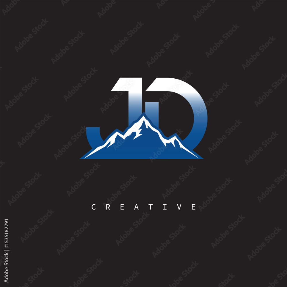 JD Creative Mountain Logo – Bold Gradient Letter mark Branding Design for Business & Outdoor Brands JD Creative Mountain Logo – Bold Gradient Letter mark Branding Design for Business & Outdoor Brands