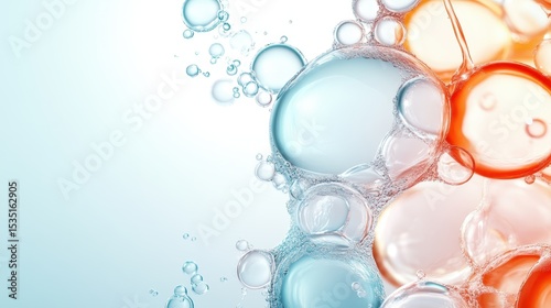 A close-up view of colorful bubbles floating in a tranquil aquatic environment, capturing the essence of lightness, playfulness, and fluidity in a refreshing visual experience.