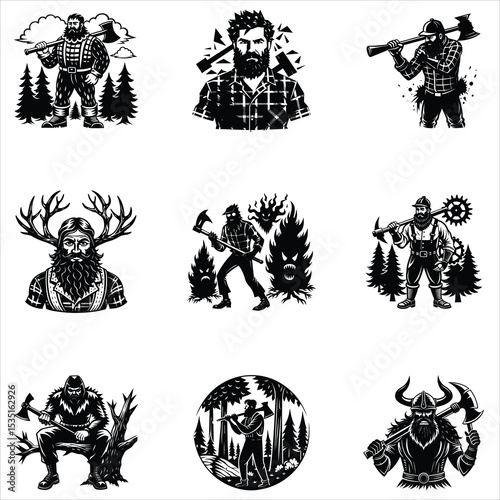Lumberjack Silhouette Lumberjack Svg 