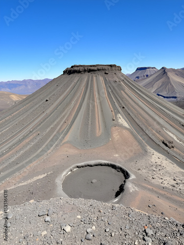 Panum Crater, volcanic cone / rhyolite lava dome. pumice and obsidian, Mono-Inyo Craters, California, Mono County photo