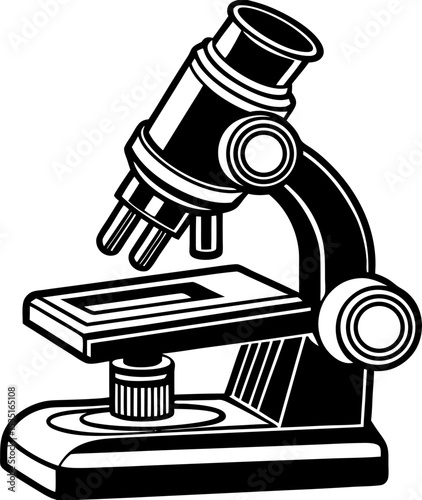 vector illustration of a microscope