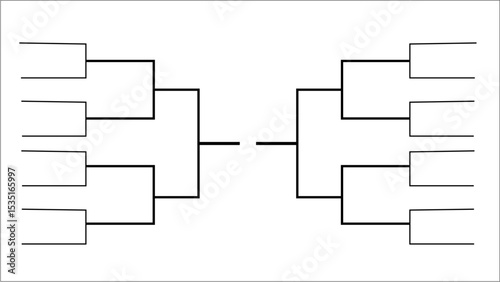 Blank Tournament Bracket Template  Printable Double Elimination Chart for Competitions