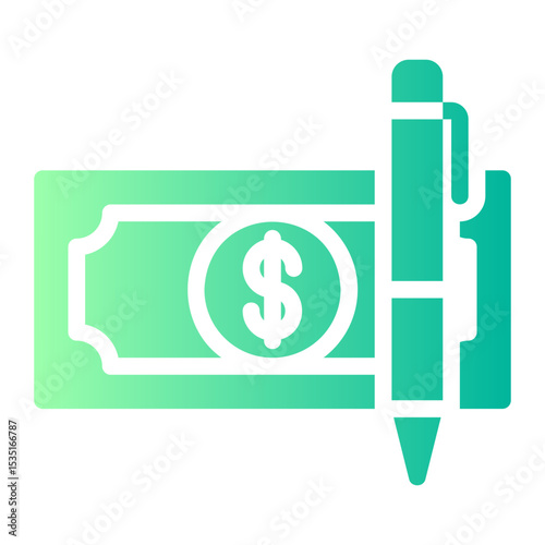 cheque gradient icon