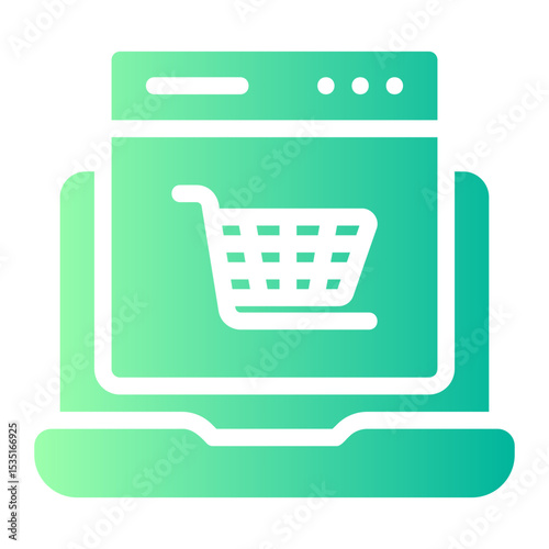shopping cart gradient icon