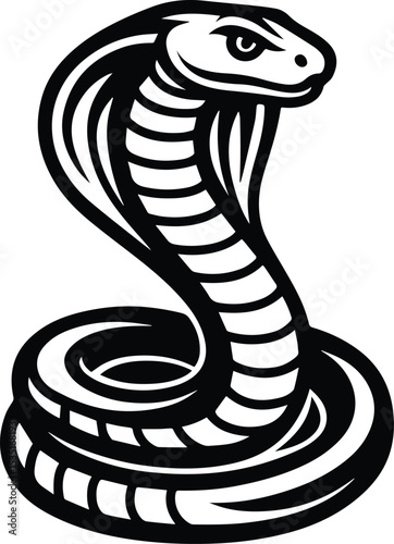 Cobra snake design on white background