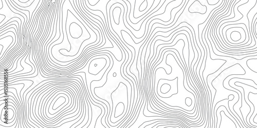 Abstract Topographic Map Lines Background – High-Resolution Black and White Contour Pattern for Modern Geometric Design and Mapping Projects