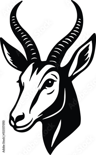 Springbok springbuck antelope head