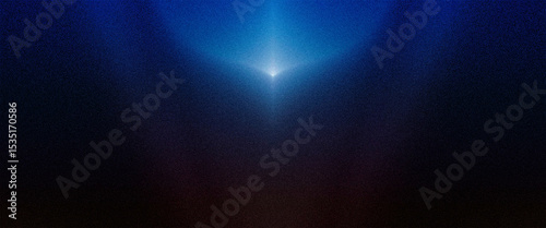 Fotografie Dark blue gradient background with blue and black noise texture, glowing light c