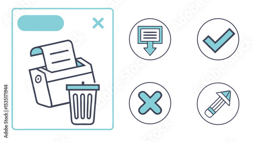 Modern Flat Action Icons Set – Add, Edit, Delete, Save & More for Web & App UI