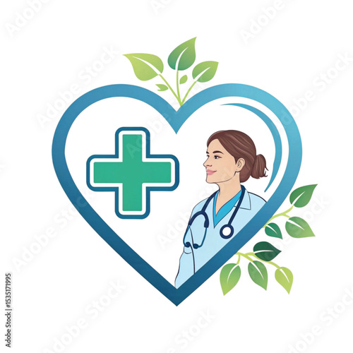 doctor with medical symbol