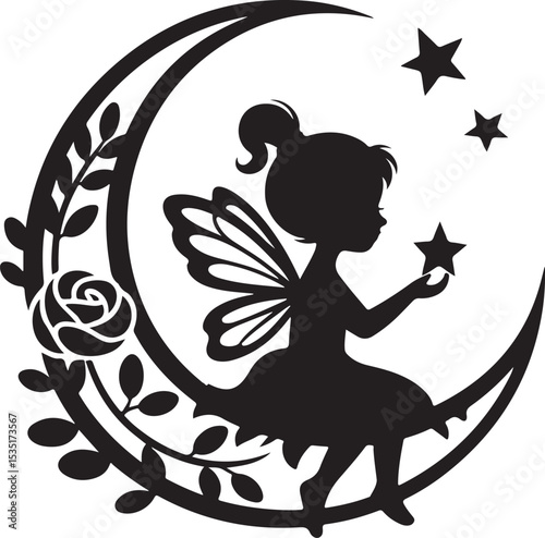 Magical Afro Fairy with Wings Silhouette

Elegant Black Fairy in Flight Vector

Afro-Haired Forest Fairy Design

Whimsical Fairy Princess with Curls

Mystical Afro Fairy in Nature Scene
