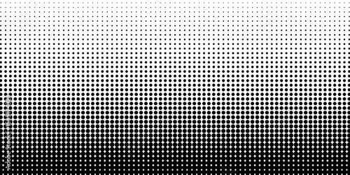 Set of halftone dots gradient pattern texture isolated on white background. Straight dotted spots using halftone circle dot raster texture. Vector blot half tone collection.