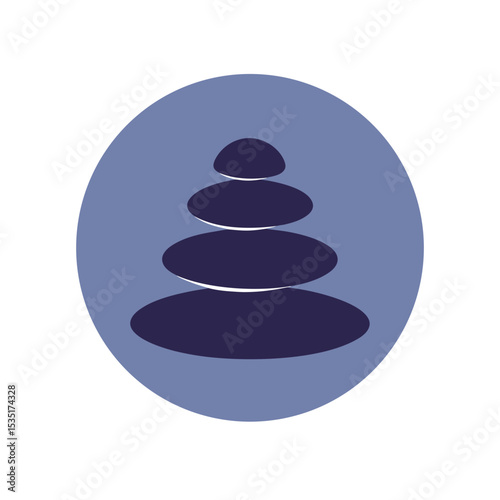 Balancing Zen Stones Vector Graphic For Meditation And Wellness Brand Logos