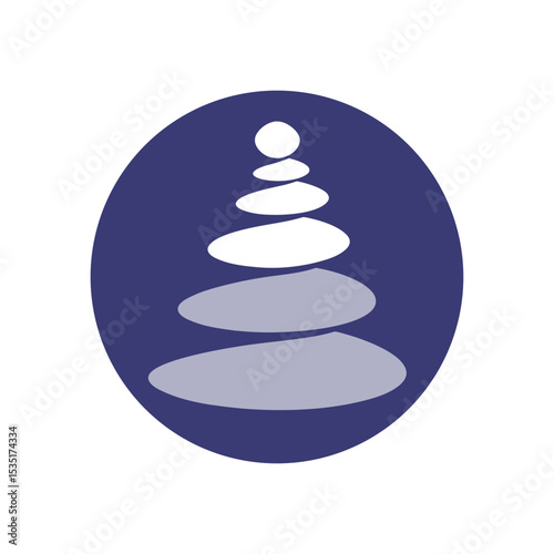 Stacked Zen Stones Vector Illustration For Spa And Relaxation Themed Projects